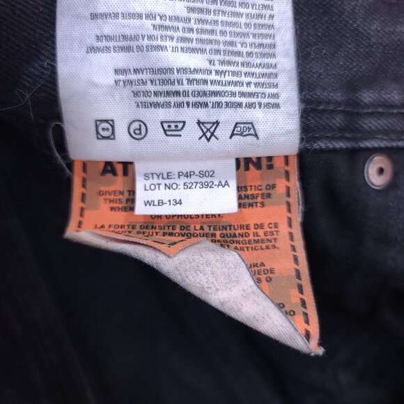 People For Peace Jeans Mens 33x34 Slim Straight Selvedge Black 12oz Denim Pants - Picture 10 of 10